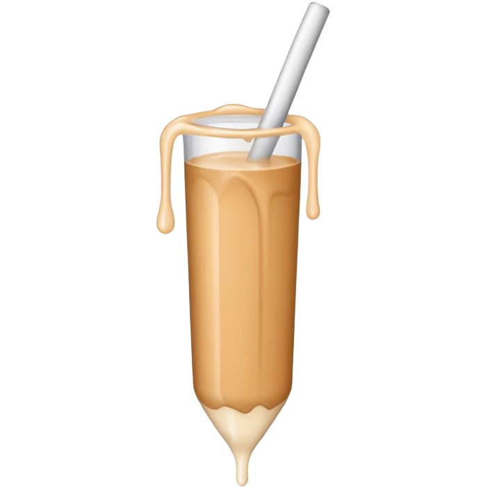 Veiny stick skin color with white liquid emoji