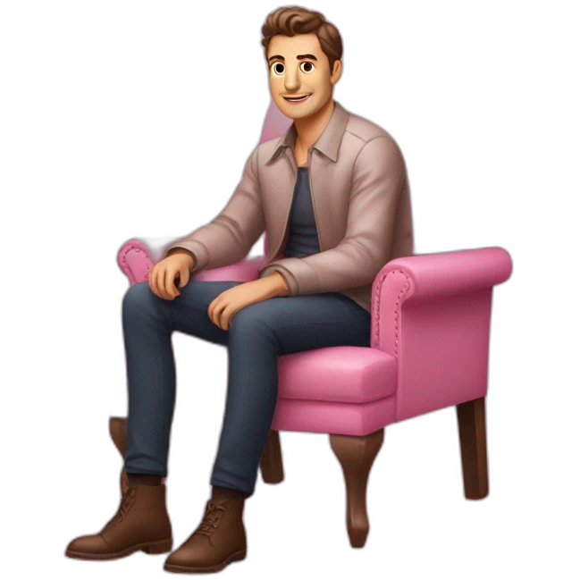 Robert Scott Wilson Scott sitting on pink chair emoji