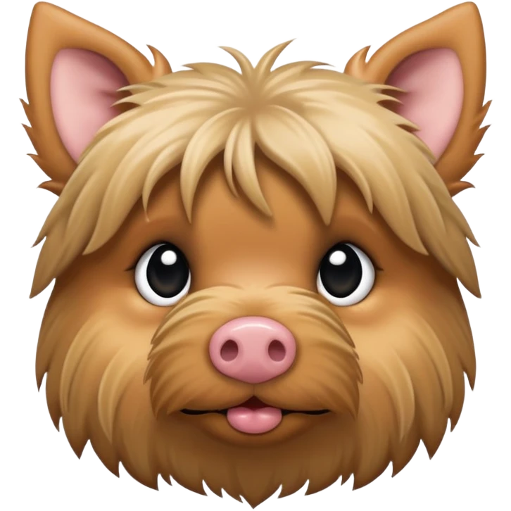 Yorkie with pig nose emoji