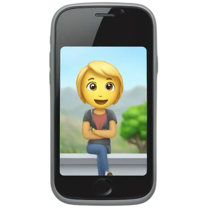 a video on the cell phone emoji