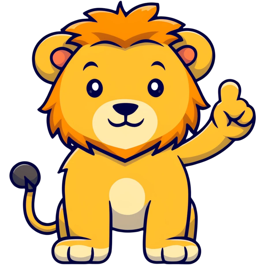 lion showing middle finger emoji