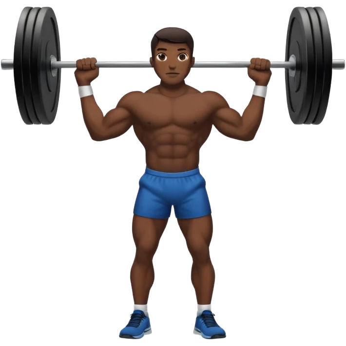 silhouette lifting a light barbell emoji