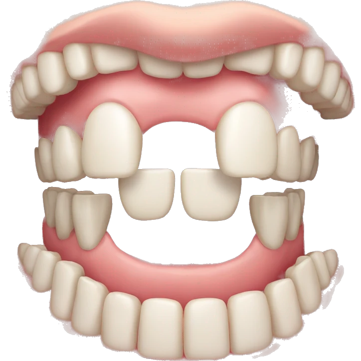 set of open dentures emoji