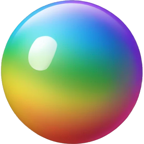 Small ball rainbow emoji