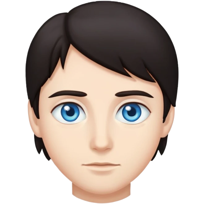 Blue eyes dark hair emoji