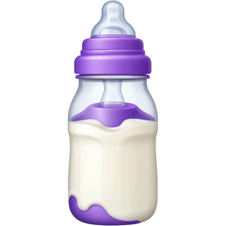 baby bottle white and purple emoji
