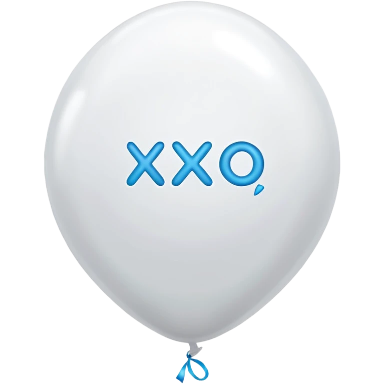 white balloon with “xo” inside emoji