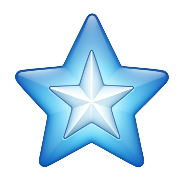 imoji de certifié bleu étoile avec une flèche de validation a l’intérieur  emoji