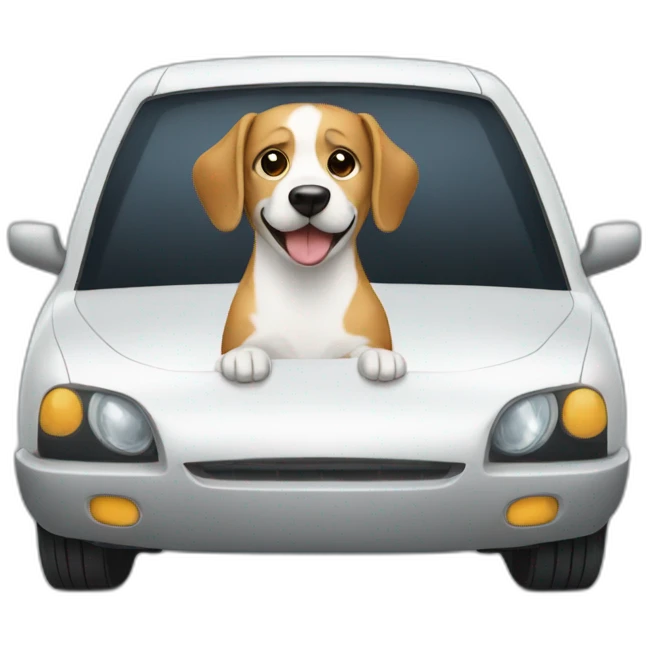 dog in car emoji