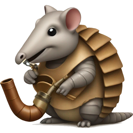 Armadillo with a pipe emoji