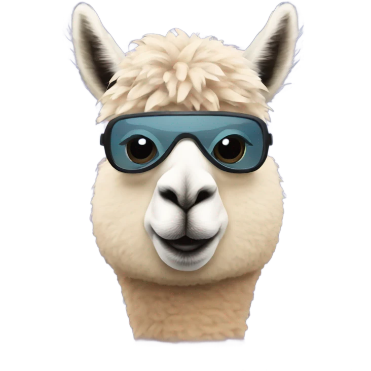 Alpaca in a covid mask emoji