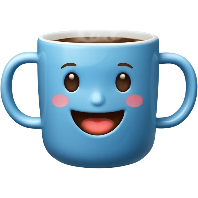 hot blue coffe cup emoji