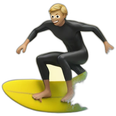 Surfer on a wave getting tubed emoji