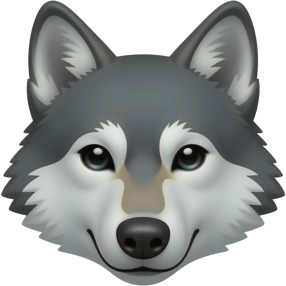Make  wolf emoji  Ike silent but look like dangerous and make like looking straight just head emoji