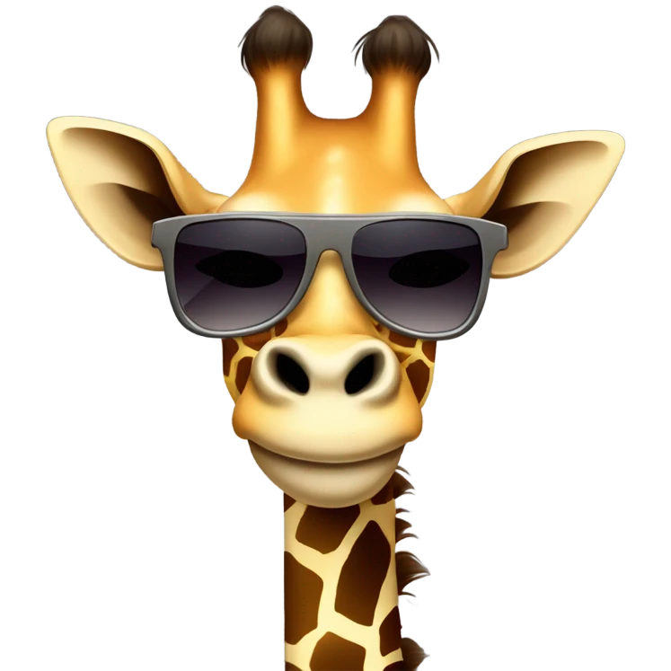 Cool giraffe  emoji