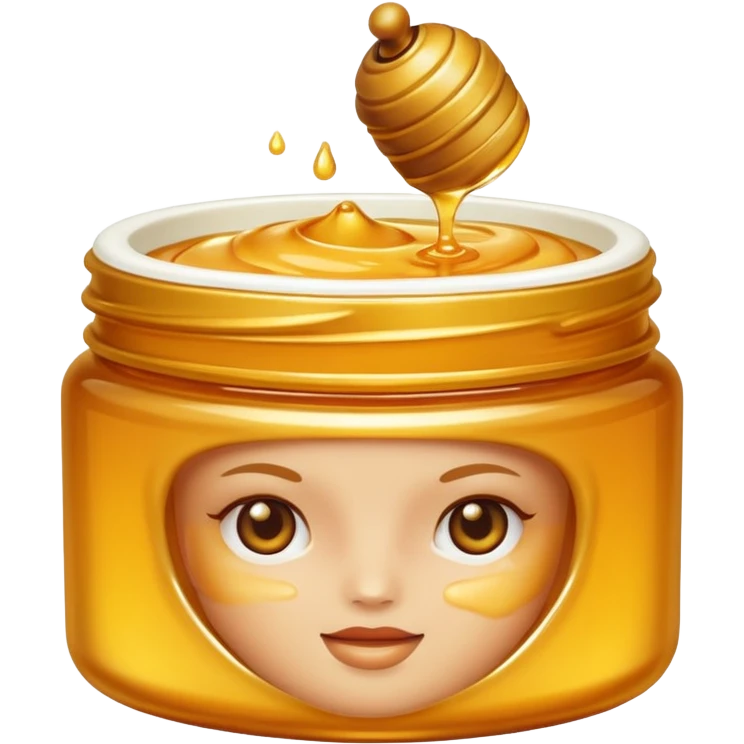 Tub of face cream that looks like honey emoji