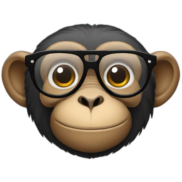 monkey wearing a suit with glasses emoji