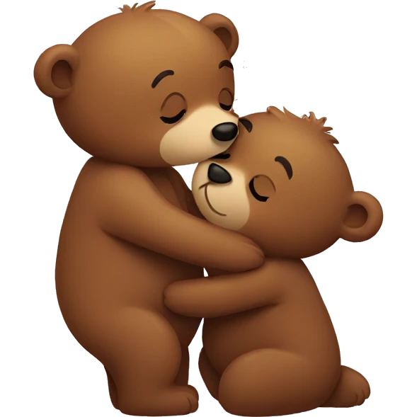 bear kissing another bear emoji