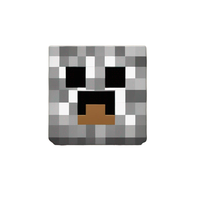 minecraft logo with sad face emoji