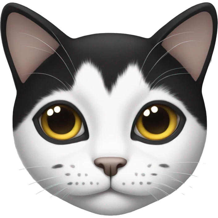black and white cat emoji