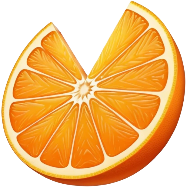 pastel colored orange slice emoji