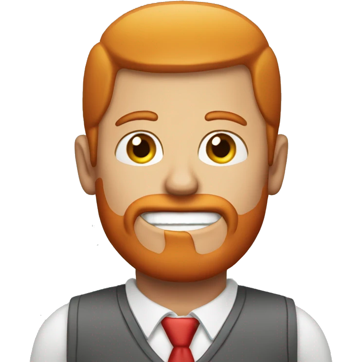Red hair man with a cheeseburger emoji