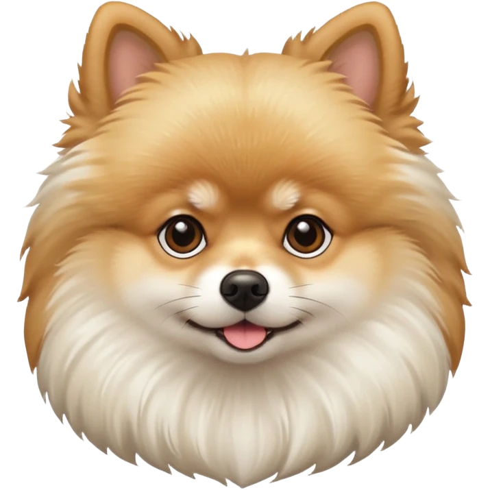 Pomeranian white beige emoji