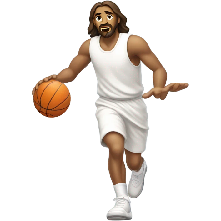 Jesus playing basketball  emoji