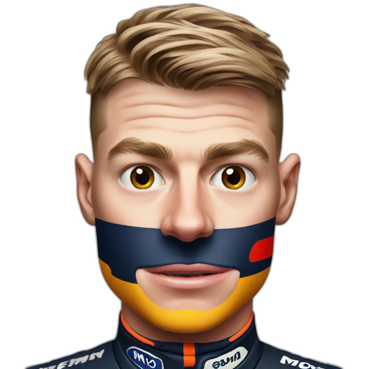 Hyper realistic photo of max verstappen emoji