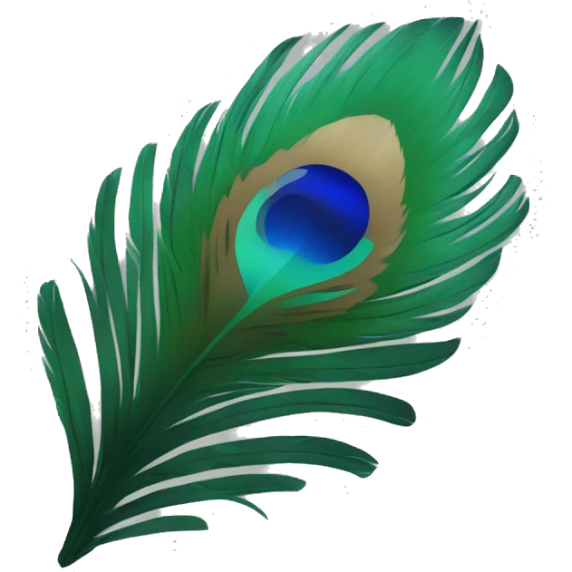 Peacock feather emoji  emoji