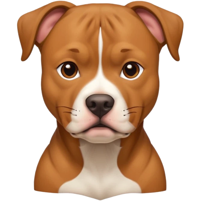 All brown pit bull boxer mix dog emoji