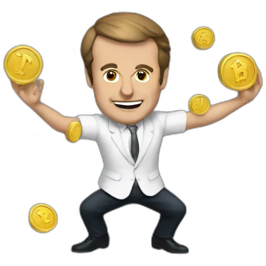 Macron dance money emoji