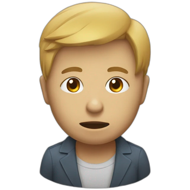 un mec qui pleure emoji