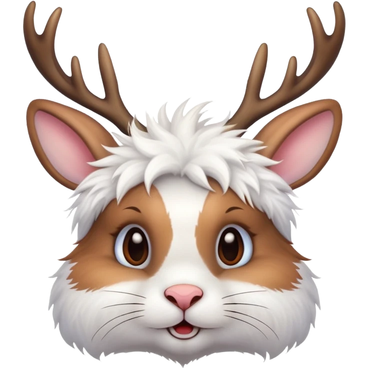 rabbit with deer antlers emoji