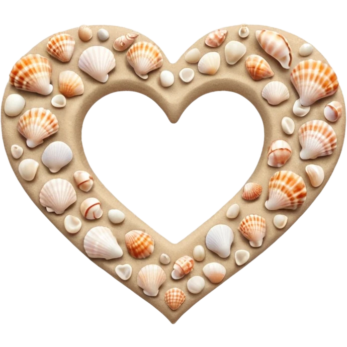 beach themed heart emoji