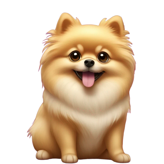 pomeranian in love emoji