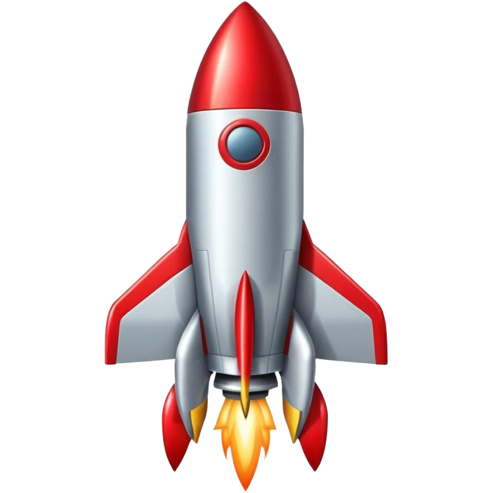 aesthetic red rocket emoji