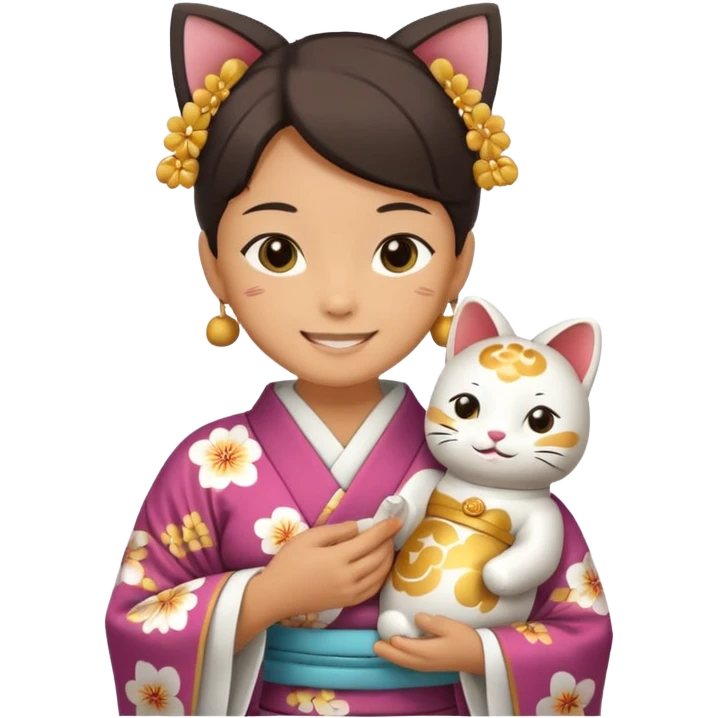 chat japonais, manekineku emoji