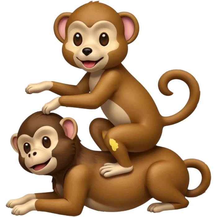 dog riding monkey  emoji