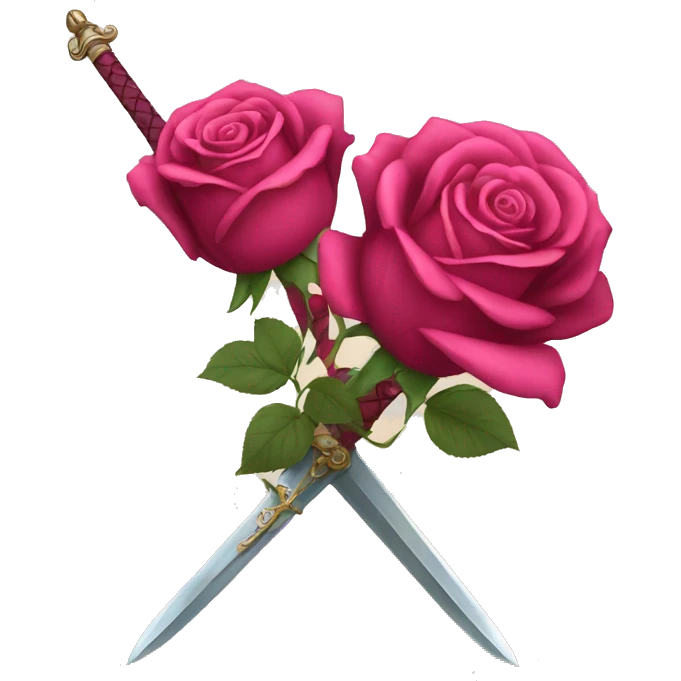 roses entagled on sword  emoji