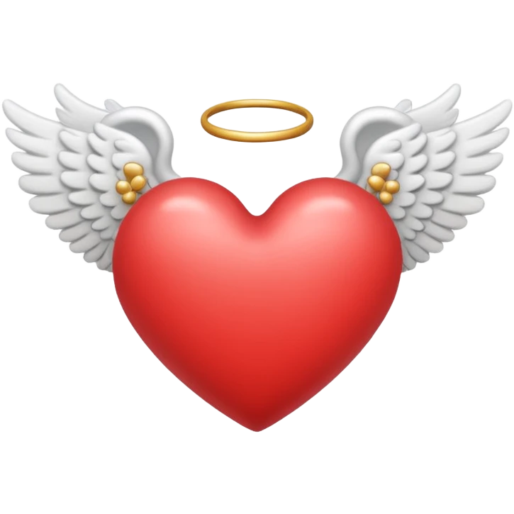 Heart with angel wings emoji