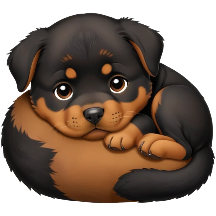 Rottweiler puppy sleeping emoji