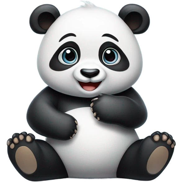 The happiest panda emoji