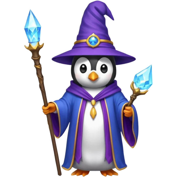 Penguin Wizard emoji