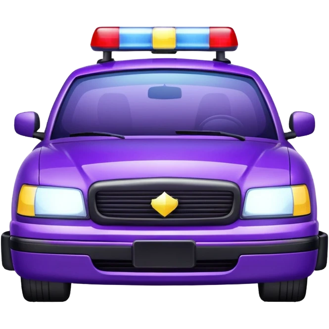 glitter purple police car light emoji