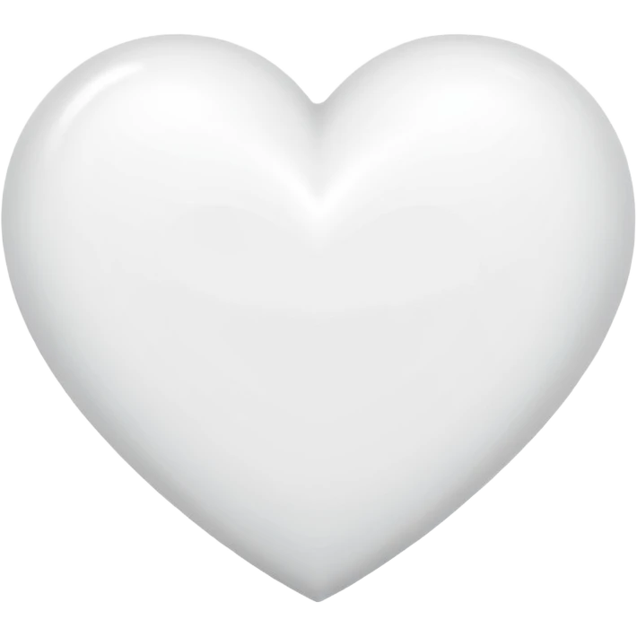 I want a white heart in heart a H emoji