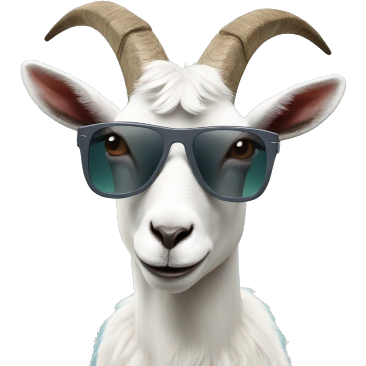 Goat with sunglasses emoji