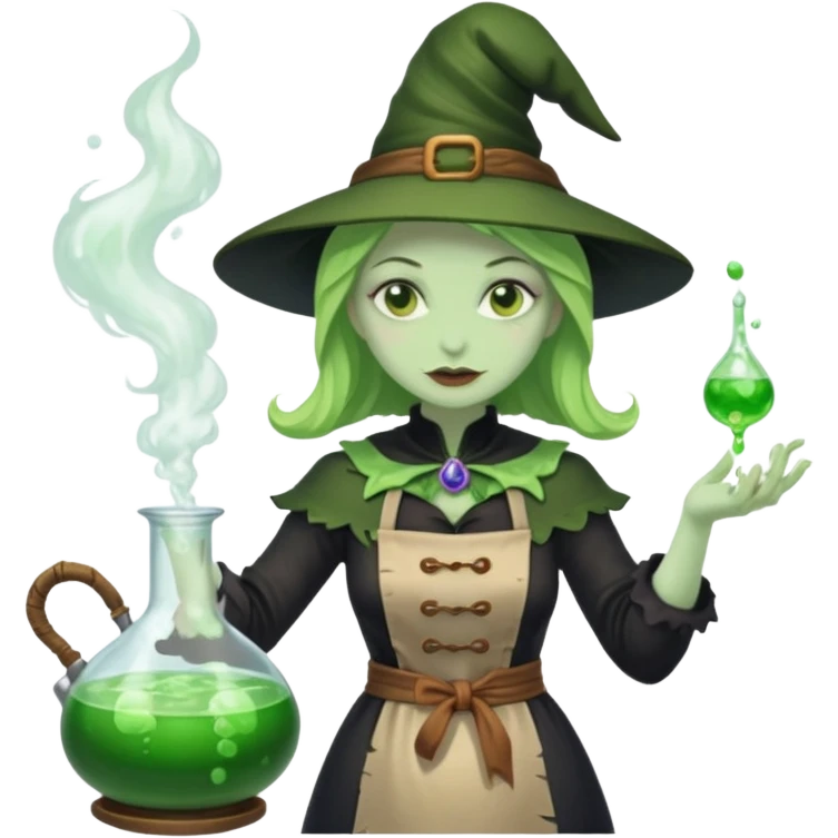 green witch cooking potion emoji