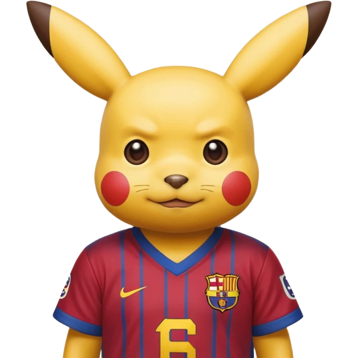 Picachu barcelona fc emoji