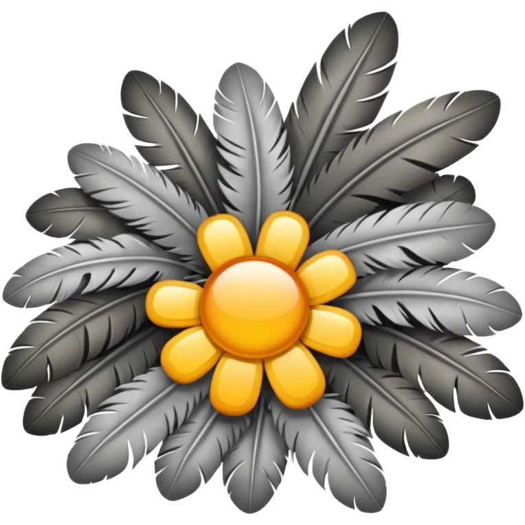 Grey feathers on the floor emoji